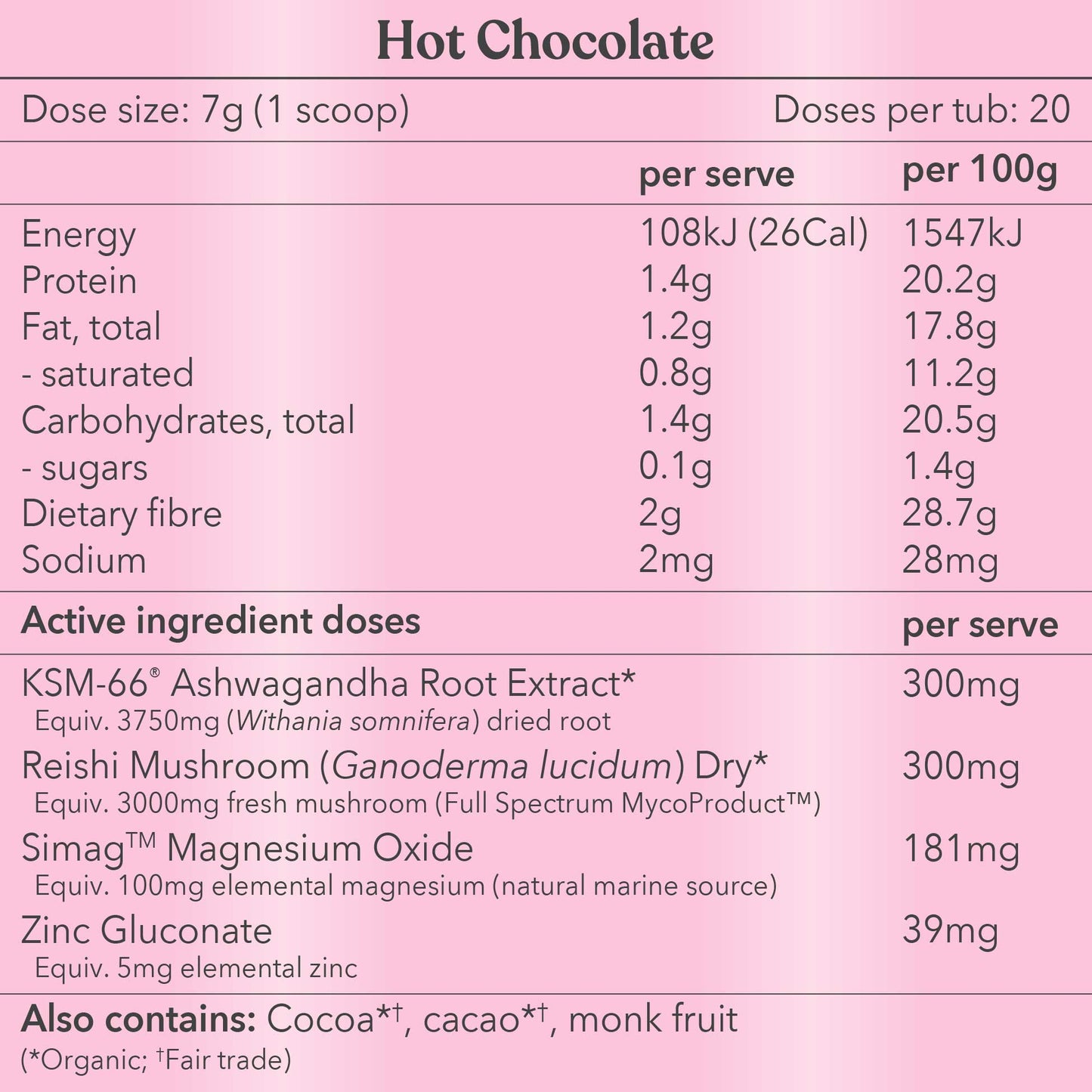 Hot Chocolate - Moodi - Functional PM Blend