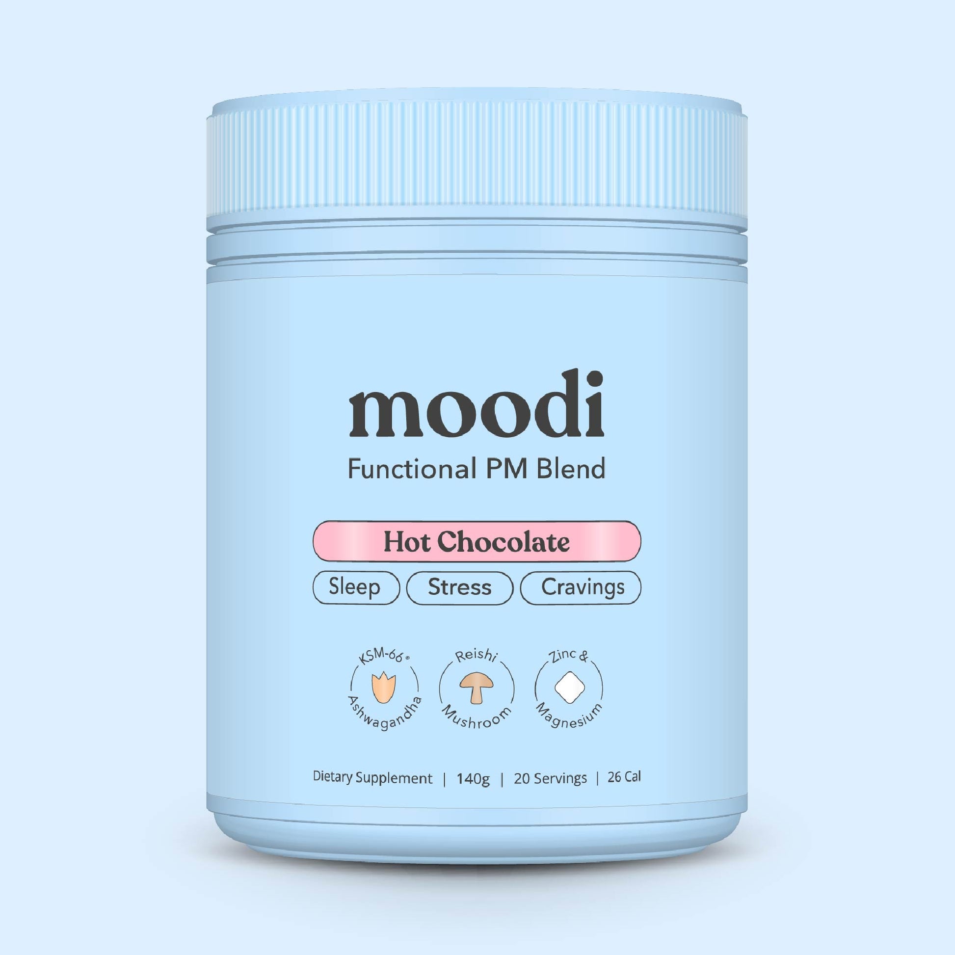 Hot Chocolate - PM Blend - For Sleep, Stress, Cravings - Moodi