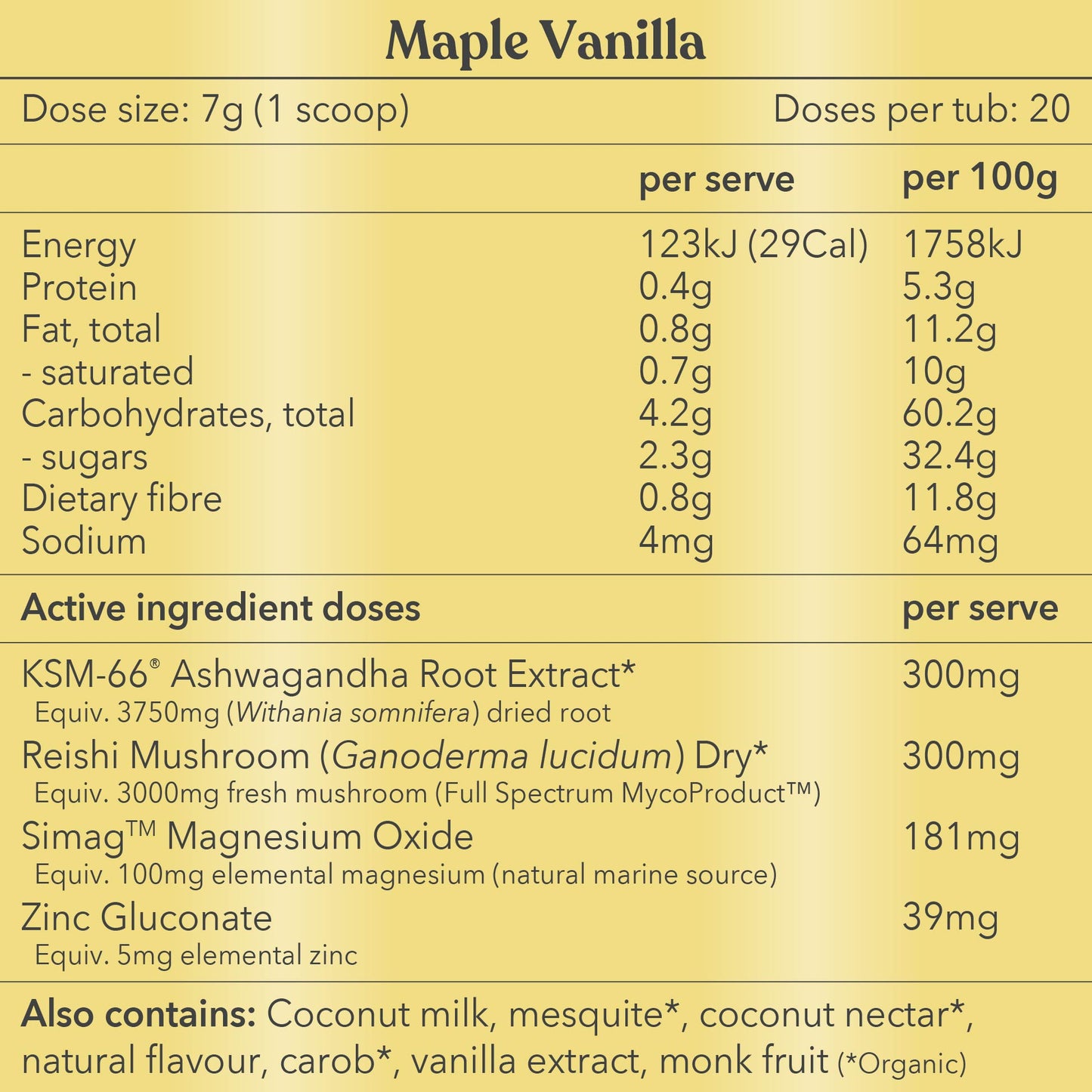 Maple Vanilla - Moodi - Functional PM Blend