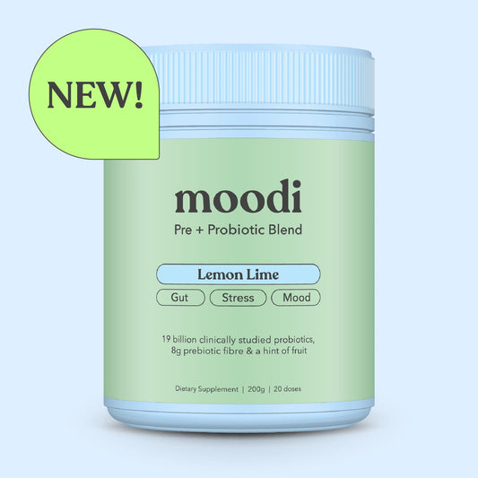 Lemon Lime - Pre + Probiotic Blend - For gut, stress, mood - Moodi