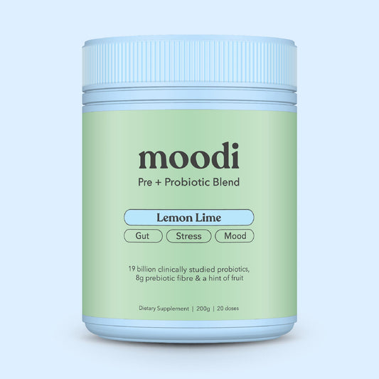 Lemon Lime - Pre + Probiotic Blend - For gut, stress, mood - Moodi